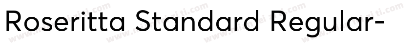 Roseritta Standard Regular字体转换